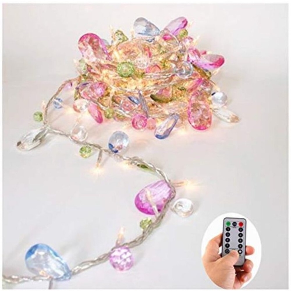 Battery Operated Fairy String Lights Warm White LED Remote Timer 8 Modes